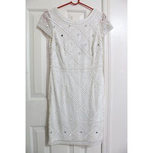 Adrianna Papell Sequin Beaded Cocktail Dress 6